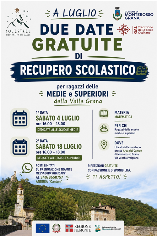 Recupero scolastico di matematica